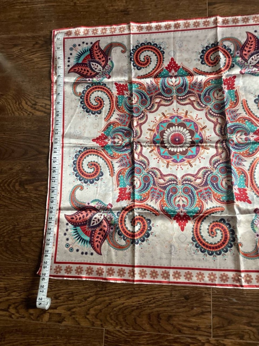 Satin Square Scarf - Picture 3 of 3